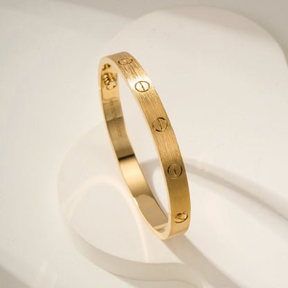 [LUXE] LOVE BRACELET 6.1MM BRUSHED