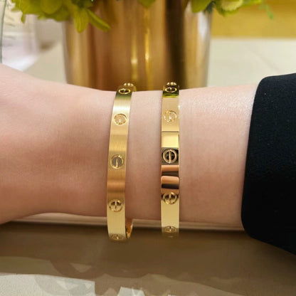 [LUXE] LOVE BRACELET 6.1MM BRUSHED