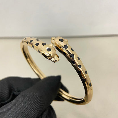 [LUXE] PANTHERE DOUBLE HEADED OPEN BRACELET