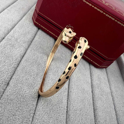 [LUXE] PANTHERE DOUBLE HEADED OPEN BRACELET