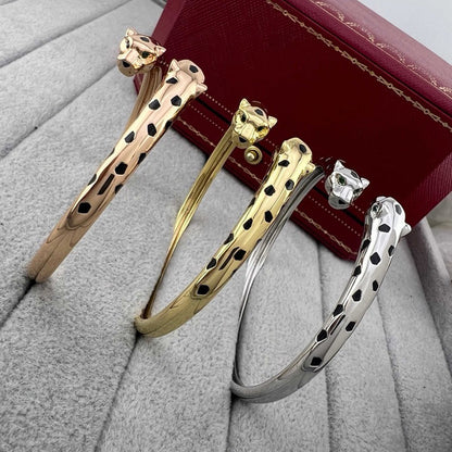[LUXE] PANTHERE DOUBLE HEADED OPEN BRACELET