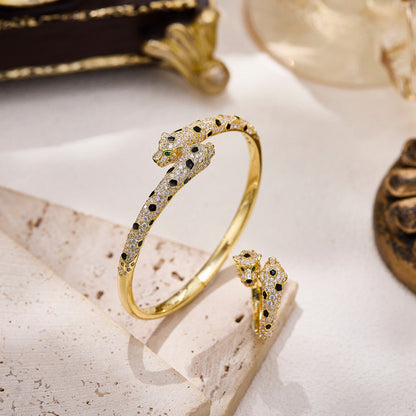 [LUXE] PANTHERE DOUBLE HEADED FULL DIAMOND  RING