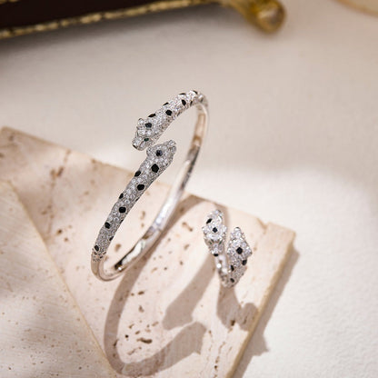 [LUXE] PANTHERE DOUBLE HEADED FULL DIAMOND  RING