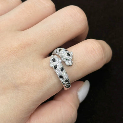 [LUXE] PANTHERE DOUBLE HEADED FULL DIAMOND  RING