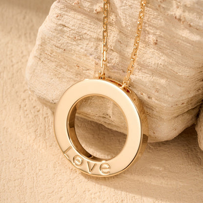 [LUXE] LOVE NECKLACE 16MM  FULL DIAMOND