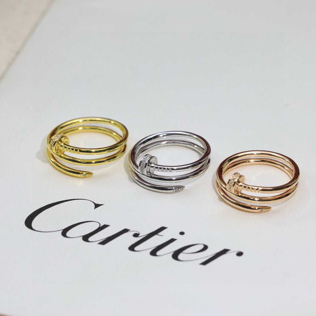 [LUXE] JUSTE RING 4.8MM HALF DIAMOND