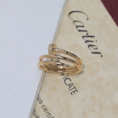 [LUXE] JUSTE RING 4.8MM HALF DIAMOND