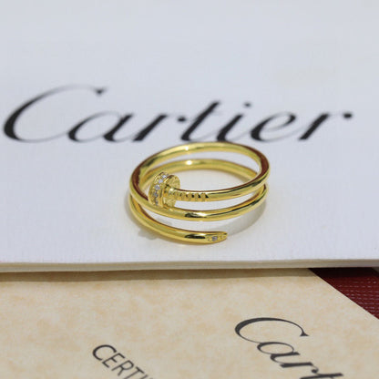 [LUXE] JUSTE RING 4.8MM HALF DIAMOND