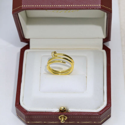 [LUXE] JUSTE RING 4.8MM HALF DIAMOND