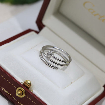 [LUXE] JUSTE RING 4.8MM HALF DIAMOND