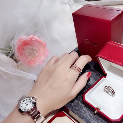 [LUXE] JUSTE RING 4.8MM HALF DIAMOND