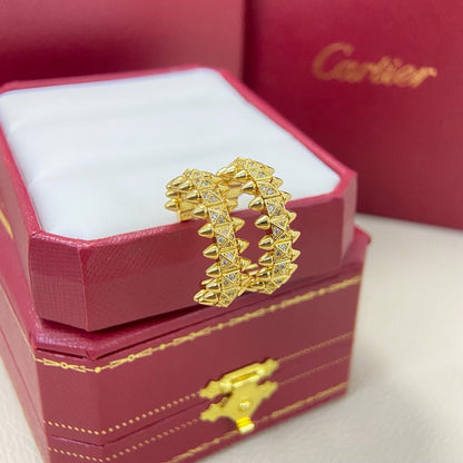 [LUXE] CLASH 6.4MM FULL DIAMOND SMALL EARRINGS