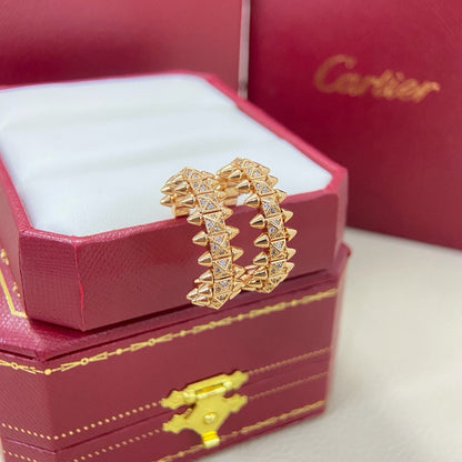 [LUXE] CLASH 6.4MM FULL DIAMOND SMALL EARRINGS