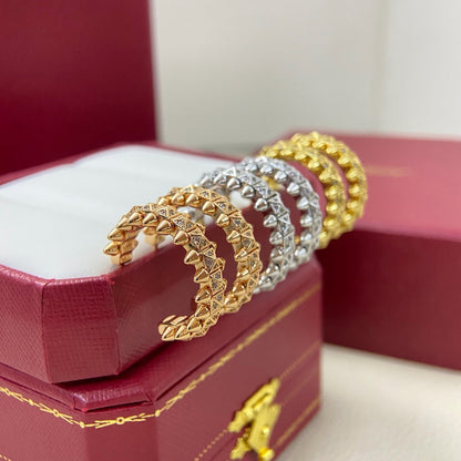 [LUXE] CLASH 6.4MM FULL DIAMOND SMALL EARRINGS