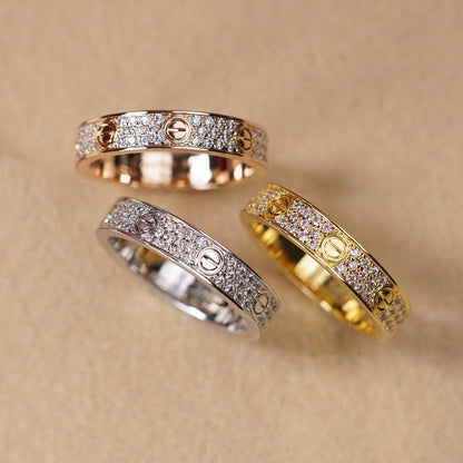 [LUXE] LOVE RING 4.0MM DIAMOND PAVED