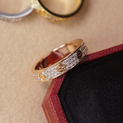 [LUXE] LOVE RING 4.0MM DIAMOND PAVED