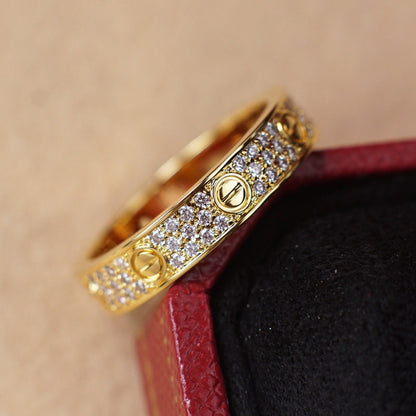 [LUXE] LOVE RING 4.0MM DIAMOND PAVED