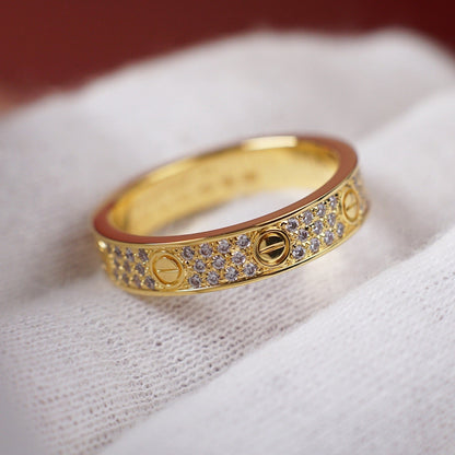 [LUXE] LOVE RING 4.0MM DIAMOND PAVED
