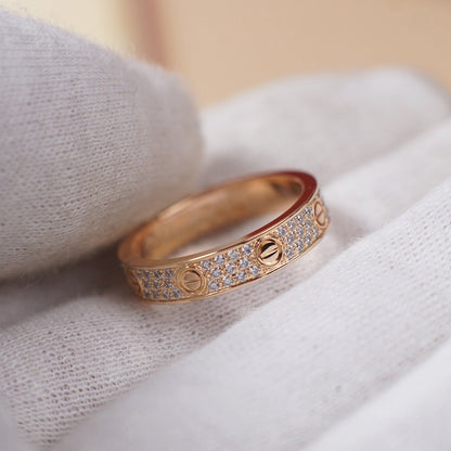 [LUXE] LOVE RING 4.0MM DIAMOND PAVED