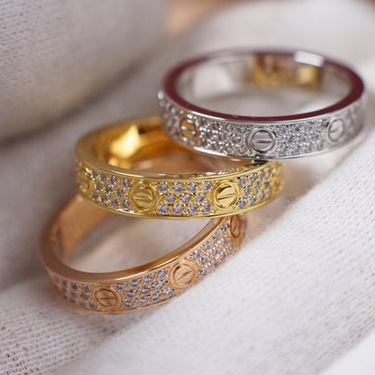 [LUXE] LOVE RING 4.0MM DIAMOND PAVED
