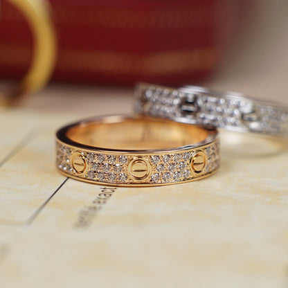 [LUXE] LOVE RING 4.0MM DIAMOND PAVED