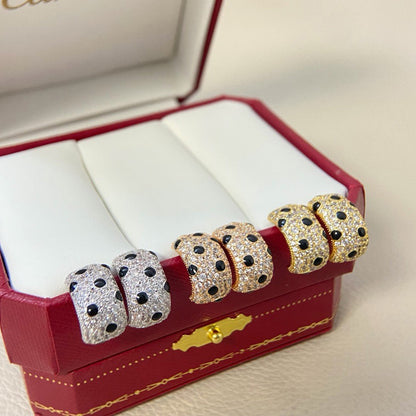 [LUXE] PANTHERE MINI FULL DIAMOND EARRINGS