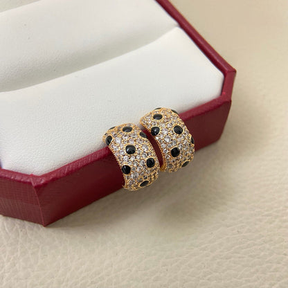 [LUXE] PANTHERE MINI FULL DIAMOND EARRINGS
