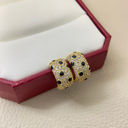 [LUXE] PANTHERE MINI FULL DIAMOND EARRINGS