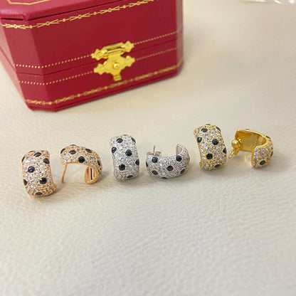 [LUXE] PANTHERE MINI FULL DIAMOND EARRINGS