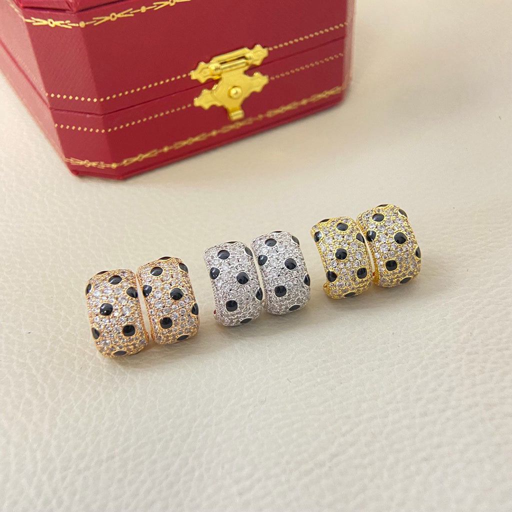 [LUXE] PANTHERE MINI FULL DIAMOND EARRINGS