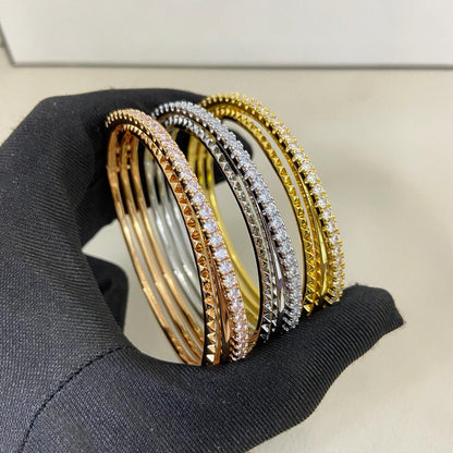 [LUXE] ETINCELLE HALF-PAVED DIAMOND BRACELET