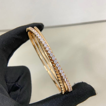 [LUXE] ETINCELLE HALF-PAVED DIAMOND BRACELET