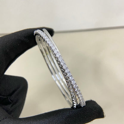 [LUXE] ETINCELLE HALF-PAVED DIAMOND BRACELET