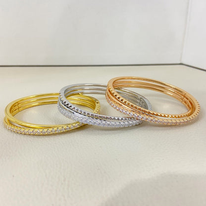 [LUXE] ETINCELLE HALF-PAVED DIAMOND BRACELET