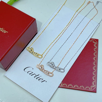 [LUXE] PANTHERE PAVED DIAMOND NECKLACE