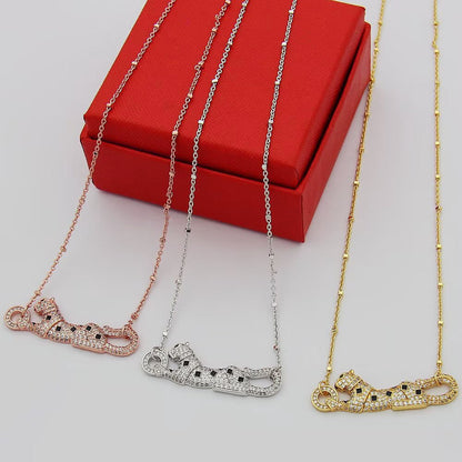 [LUXE] PANTHERE PAVED DIAMOND NECKLACE