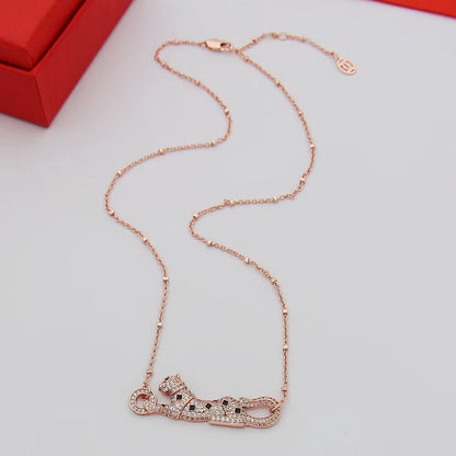 [LUXE] PANTHERE PAVED DIAMOND NECKLACE