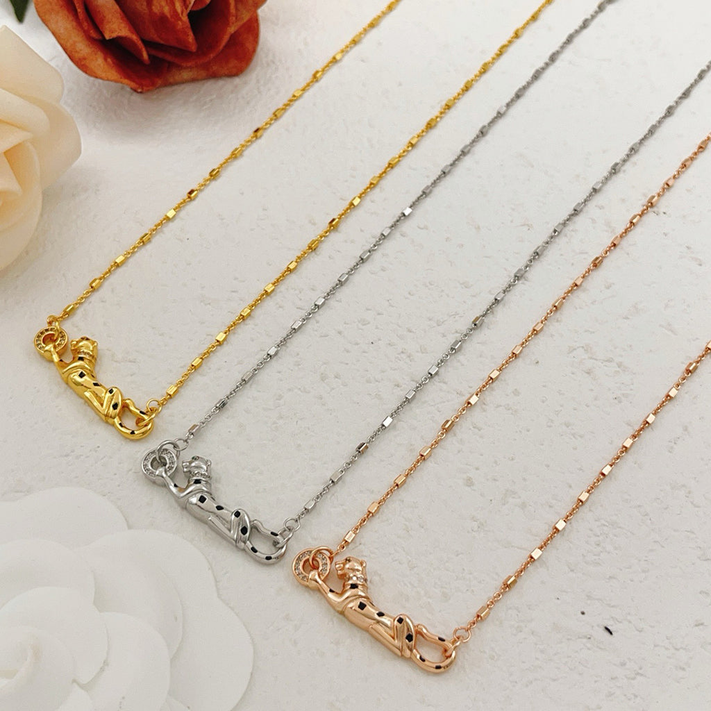 [LUXE] PANTHERE FULL DIAMOND NECKLACE