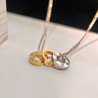 [LUXE] LOVE 6 DIAMOND PENDANT NECKLACE