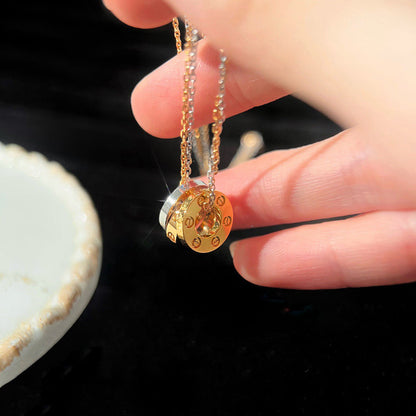 [LUXE] LOVE 6 DIAMOND PENDANT NECKLACE