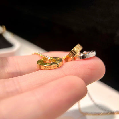 [LUXE] LOVE 6 DIAMOND PENDANT NECKLACE