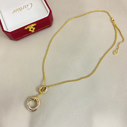 [LUXE] TRINITY DIAMONDS NECKLACE