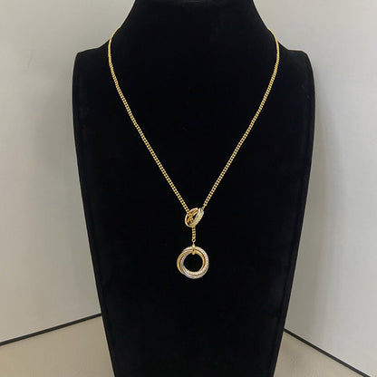 [LUXE] TRINITY DIAMONDS NECKLACE