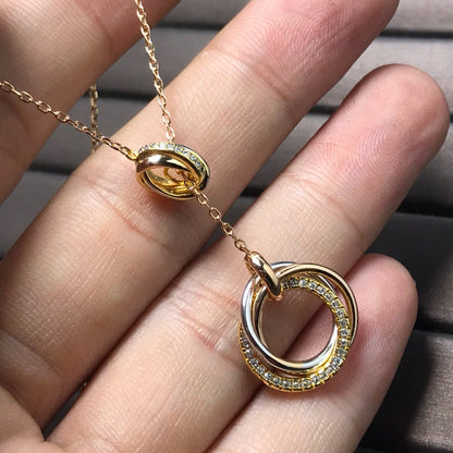 [LUXE] TRINITY DIAMONDS NECKLACE