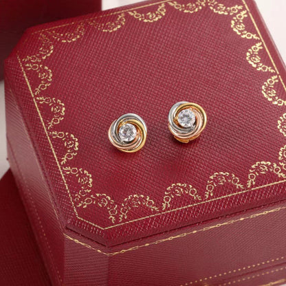 [LUXE] TRINITY STUD DIAMOND EARRINGS