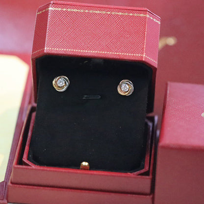 [LUXE] TRINITY STUD DIAMOND EARRINGS