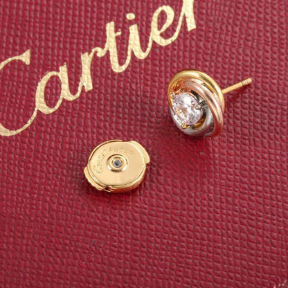 [LUXE] TRINITY STUD DIAMOND EARRINGS