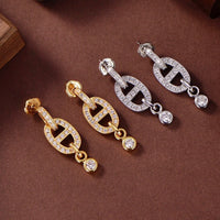 [LUXE]PENDIENTES DE DIAMANTES HM CHAINE