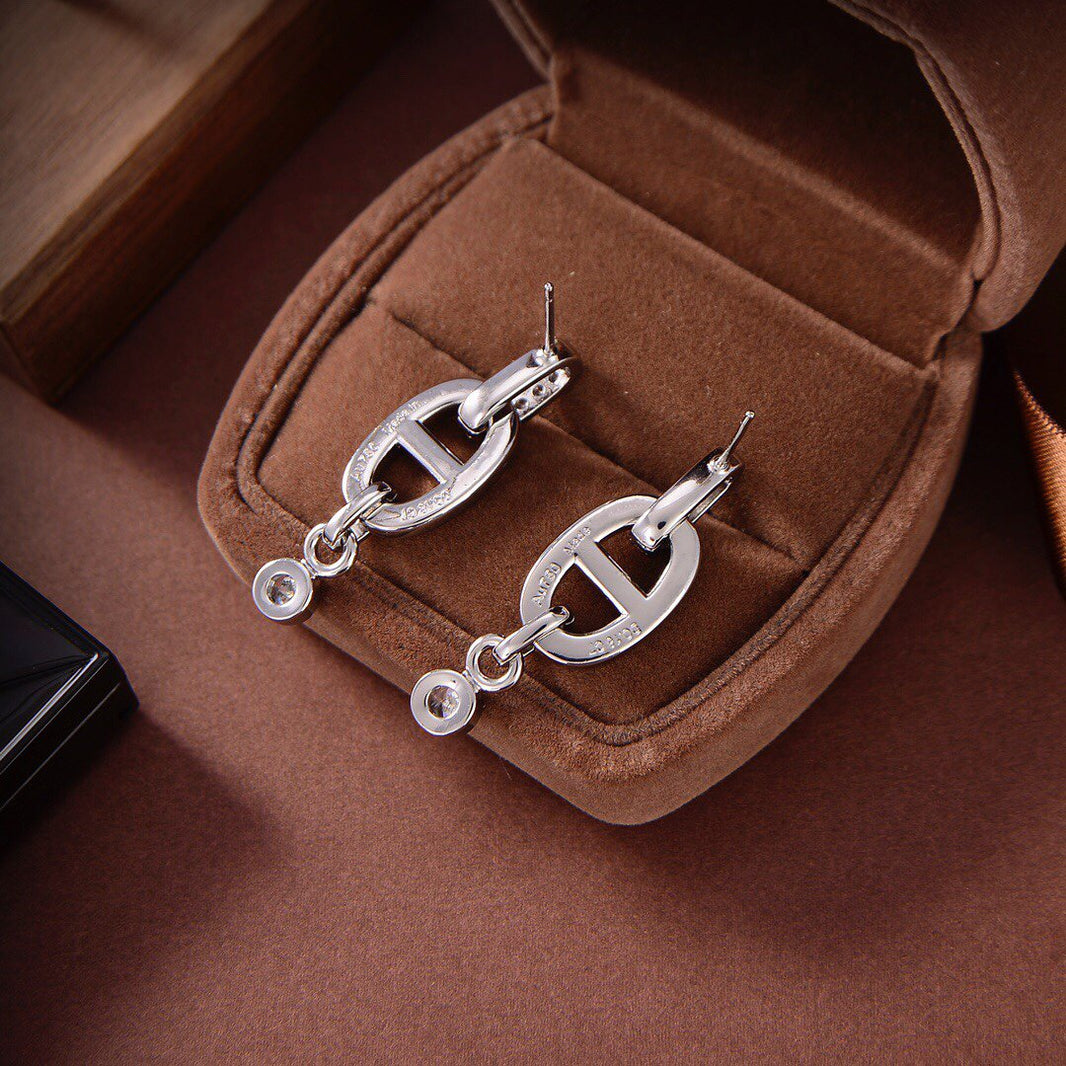 [LUXE]PENDIENTES DE DIAMANTES HM CHAINE