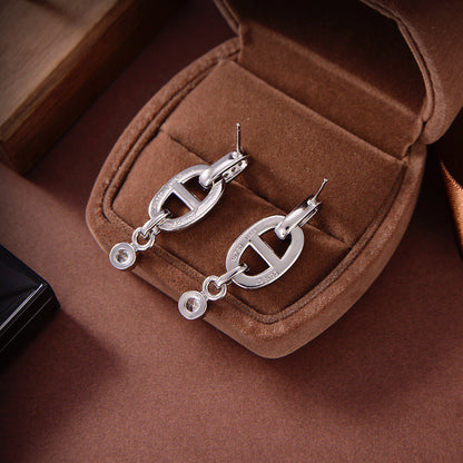 [LUXE]PENDIENTES DE DIAMANTES HM CHAINE